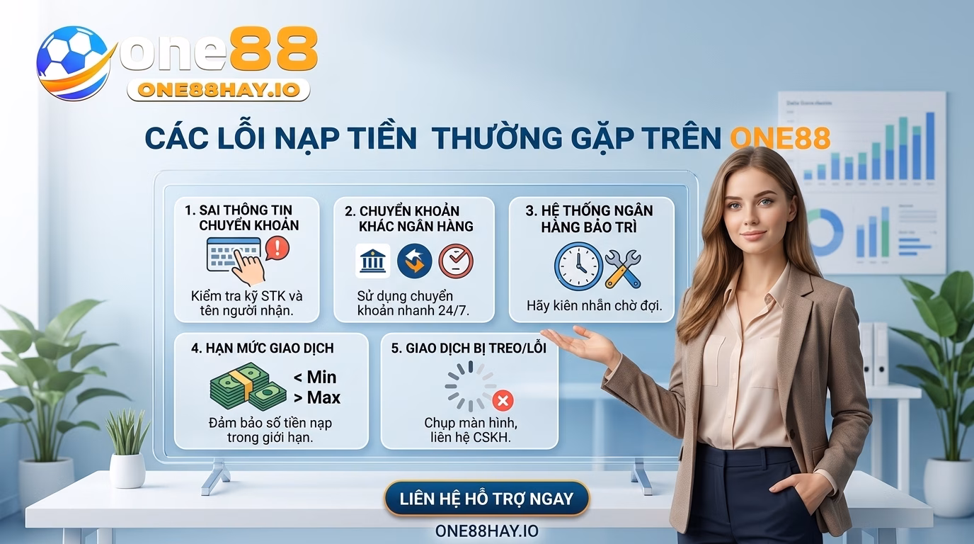 One88 cac loi nap tien thuong gap One88 cac loi nap tien thuong gap
